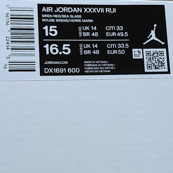 Air Jordan 37 x Rui Hachimura Siren Red Brand New Sz 15 - Picture 11 of 11